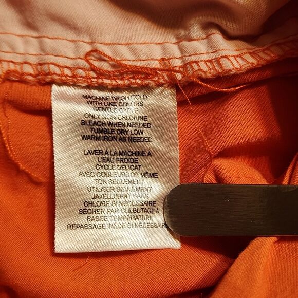Caribbean Joe Cargo Capri Neony Orange Women Size 10 Summer - Picture 6 of 6